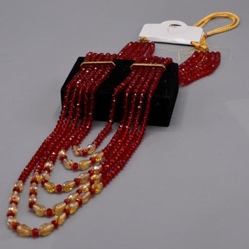 famous fashionable red pearl cyrstal mala