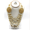 Finished White Pearl Kundan Mala Necklace