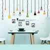 Miico SK9344 Colorful Chandelier Home Decorative Wall Sticker DIY Stickers Removable Sticker | Wall decor stickers, Wall stickers, Girls wall decals