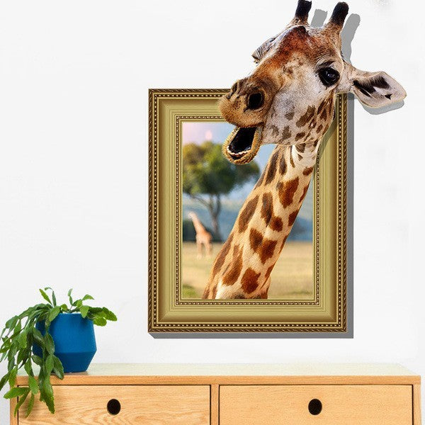 3D GIRAFFE   WALL STICKER