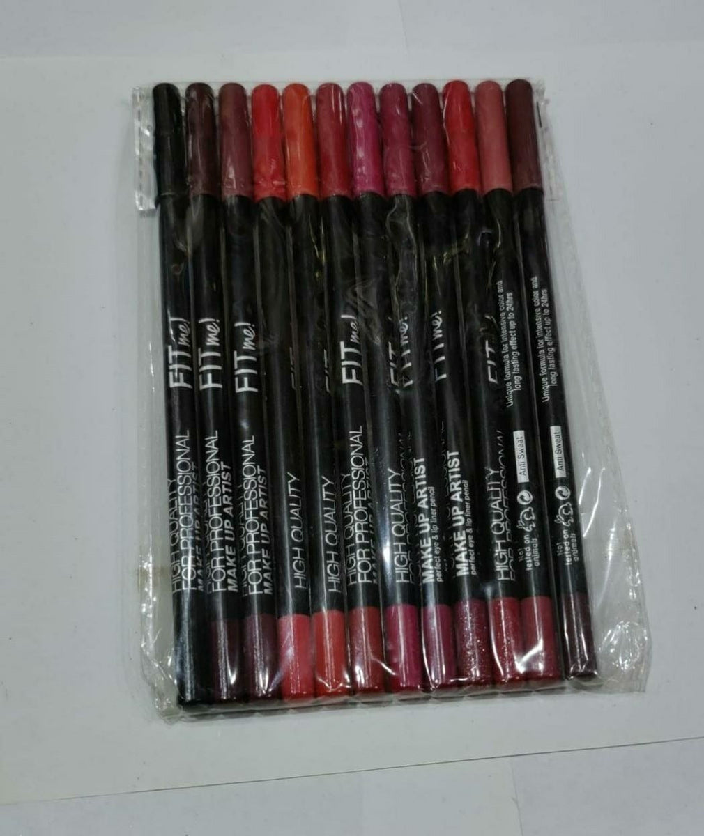 Fit me EYE AND LIP PENCIL WITH SHOPNER 12 PIECE '2 – AKIAMORE