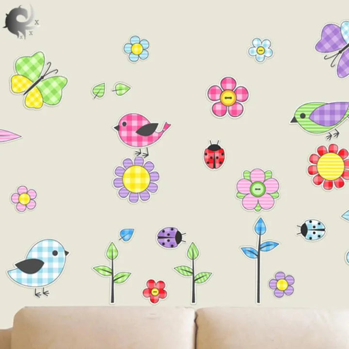 cute animal wall sticker, removable, transparent, children's room wall sticker