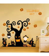 Halloween pumpkin black tree wall sticker cartoon