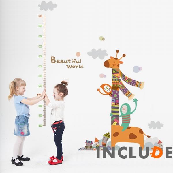 Giraffe Height Chart Wall Sticker, Child Growth Tracker, Height Measurement, Kids' Height, Quickly Measure Yourself, Grow Taller, Grow Taller Goal, Baby, Scale size 60x90  mj8030