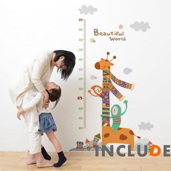 Giraffe Height Chart Wall Sticker, Child Growth Tracker, Height Measurement, Kids' Height, Quickly Measure Yourself, Grow Taller, Grow Taller Goal, Baby, Scale size 60x90  mj8030