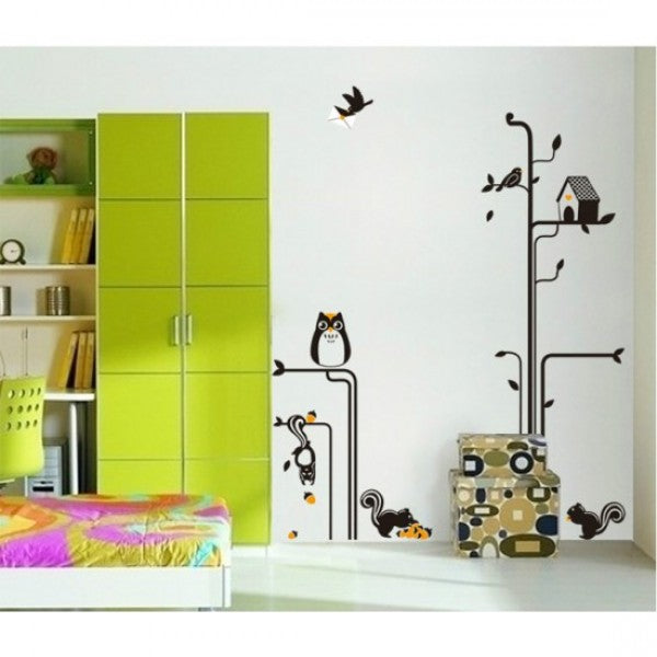 SAMHEZ AY9126 Matrix Owl Wall Sticker [60 x 90 cm]