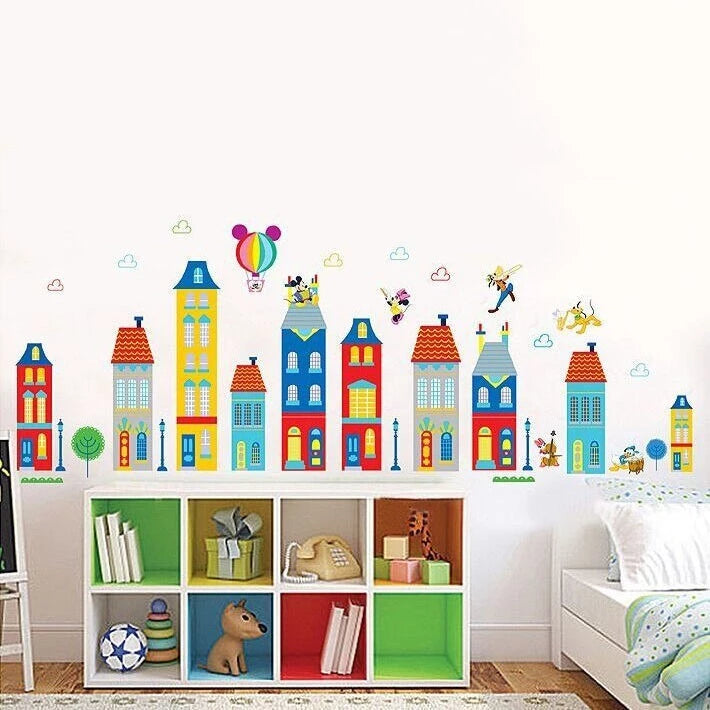 Meira XY1128 mickey town wall sticker