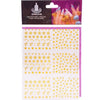 Gold  3D Nail Sticker Set Cute Heart Cat Flower Nails Decoration Nail Art peck of 6 nails art