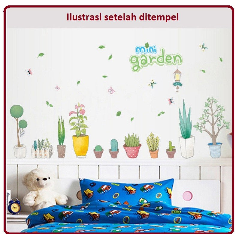 Wall Sticker Mini Garden II XL7173/ Stiker Dinding Taman Pot Mini