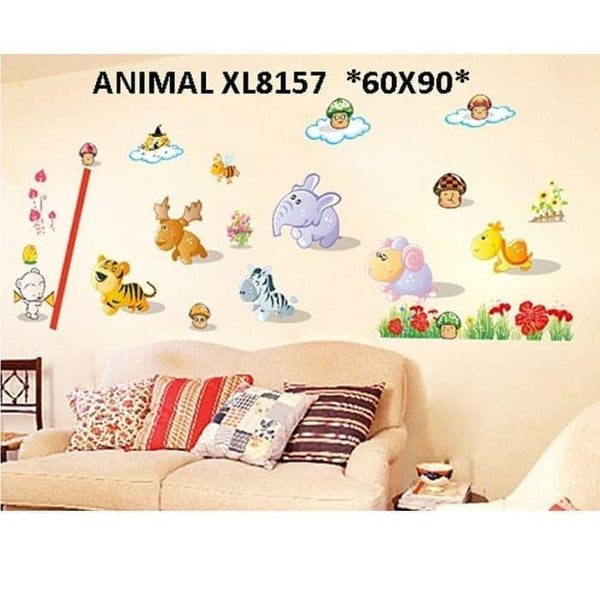 dlx6008  Little Cute Animals WALSTIKER WALL STIKER 60X90  dlx6008