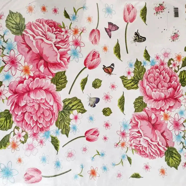 Wall stickers, Folina, floral decoration with pink peoniesWall stickers, Folina, floral decoration with pink peonies size 60 x90 ay9023a
