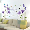 SK9122B PURPLE BIG TULIP WALL WALLSTICKER WALL STICKER WALL STICKER TRANSPARENT DECORATION 60x90