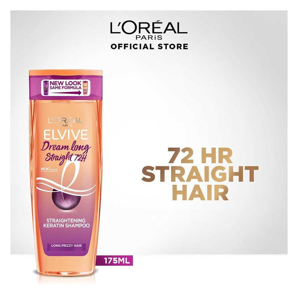 L'Oreal Paris Keratin Straight 72H Straightening Conditioner, For Unruly Wavy To Frizzy Hair, 175ml lpcpez8a-g