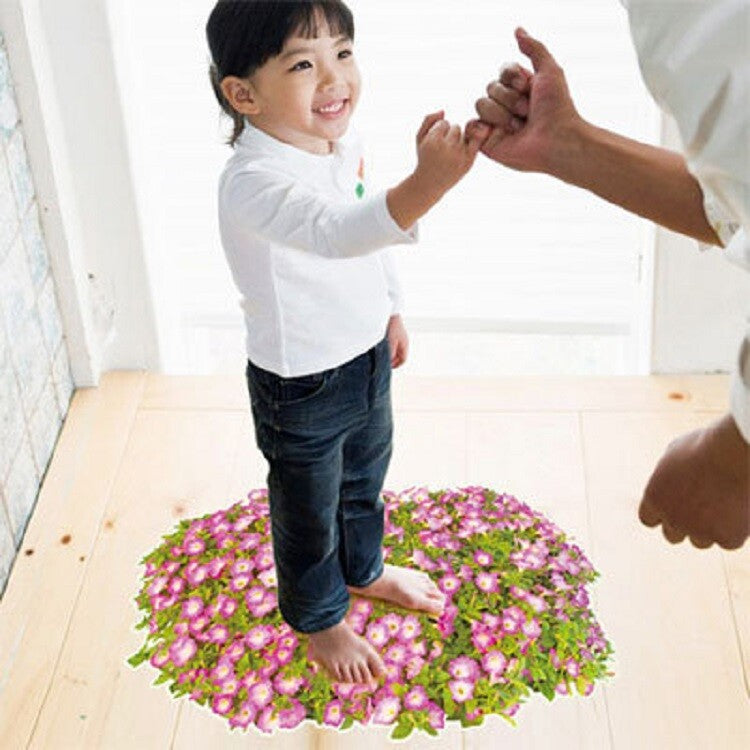 Creative wall sticker-3D morning glory floor sticker SK9033-1022 wall sticker