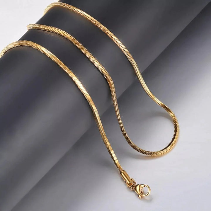 2mm Golden Snake Neck Chain For Men/Women