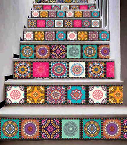 60Pcs Walls Self Adhesive Tile Sticker For Home Decor, stairs