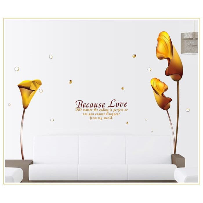 AY9080 Beacause Love WALSTIKER WALL STIKER 60X90 sticker