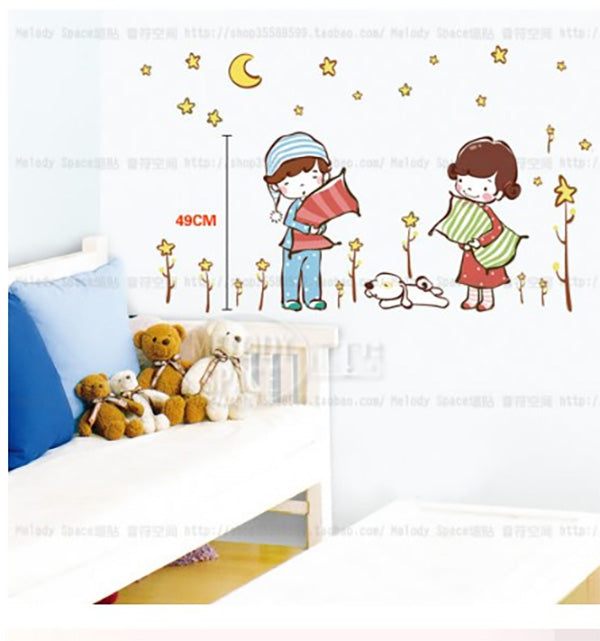 Decorative Decals for Boys and Girls with Gold Stars size 50x70 xy8043