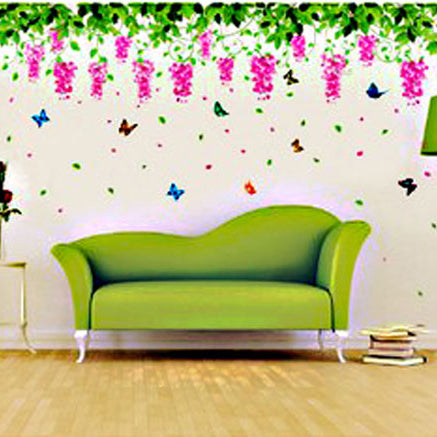 Wall-Mounted Flower Arrangement Decorative Decal size 60x90 xy1132