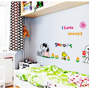 Cute Snoopy Cartoon Animation Wall Stickers Children's Room ay7138