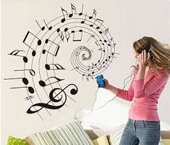 Wall Sticker Transparan / Stiker Dinding Music Note II AY9164