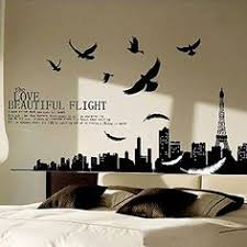 DIY Removable City Silhouette Wall Stickers For Living Room Bedroom Study Room Home Decor - Beautiful Flight Of Sydney