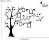 NC5070-12 Large Photo Frame Tree Memory Tree Wall Stickers Living Room Decorative Mural VinyHigh Black Color