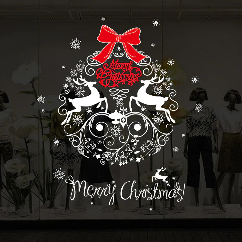 Miico XH7241 Christmas Sticker Home Decoration Sticker Window and Wall Sticker Shop Decorative Stickers