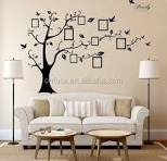 NC5070-12 Large Photo Frame Tree Memory Tree Wall Stickers Living Room Decorative Mural VinyHigh Black Color