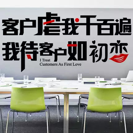 Ay6061Customers abuse me thousands of times, I treat customers like first love wall stickers