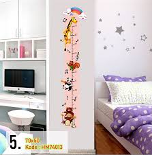 HM74013 Wall Sticker, Wall Ruler for Boys Girls Bedroom Nursery Decoration (Color : Panda) (Color : Space) (Color : Animal Music)