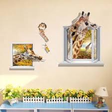 Interior stickers Animals Cheerful giraffe size  60x90 xl8318
