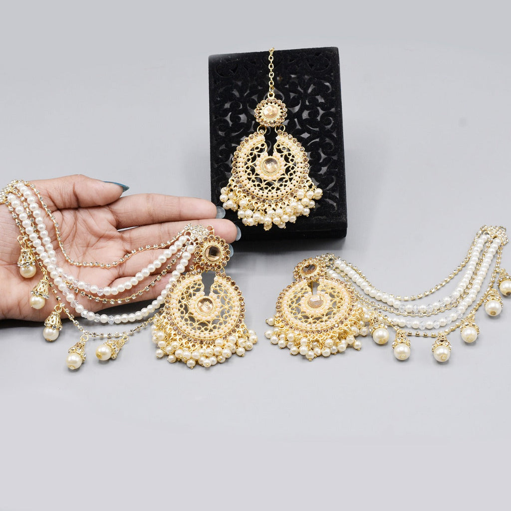 Function Wear Sahara Earring With Maang Tikka Set