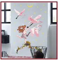 【WEJA】Lovely Bird Fish Door Sticker Cartoon Animals Wall Sticker for Kids Room Moon Boy Home Decor Art PVC Vinyl Wallpaper Removable size 50x70 xls7221
