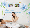 Wall Sticker / Wall Stiker / Stiker Dinding Bunga Biru MJ8027B