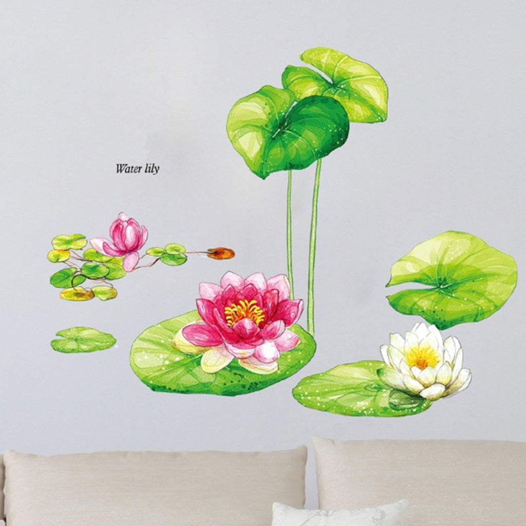 Vinyl Water Lily Flower Wall Sticker