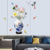 WALLSTICKER 60x90 VASE PORCELAIN LOTUS / SK9382