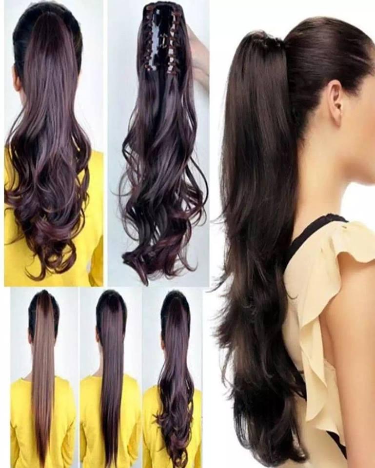 Hair extensions 3 step cutting natural Dark brown Black