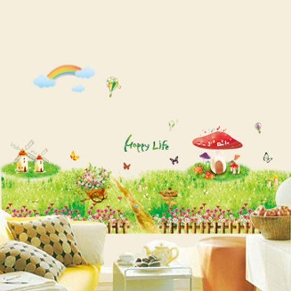 JIAPAI Mushroom Wall Stickers for Kids size 60x90 ay9072