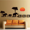 Elephants Family Tree Forest Sun Newest Creative Home Decal Wall Stickers