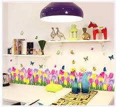 COLORFUL TULIP  WALL STICKER ay7188