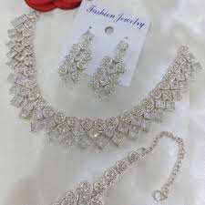 Golden Crystal Girls Jewellery Set For Women Trendy Fashion