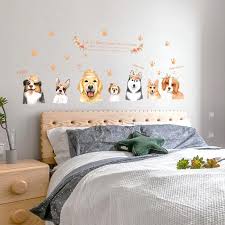 Sk7162 Hand-Print Dog Wall Sticker