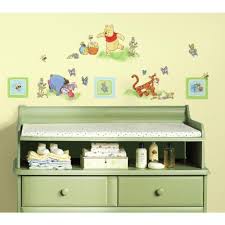 Winnie the Pooh Wall Decals with Friends, Butterflies, and Honeybees, Removable Stickers