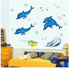 Yesurprise Removeable Mural Wall Sticker Decal Home Kid Room Nursery Decor Tree Sea Dophins Seagulls size 50x70  dm570102
