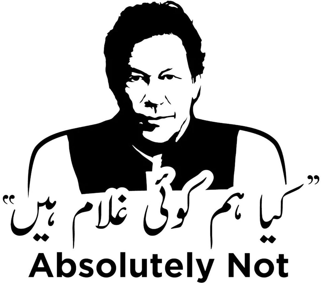 Imran khan Absolutely Not Urdu plastic Stencil wall Sticker Amazing Design For Wall 18x18 inches