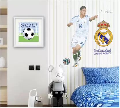 Famous soccer player James Rodriguez wall sticker (Finished size on wall - 95(w) X 110(h) cm) Self Adhesive Sticker