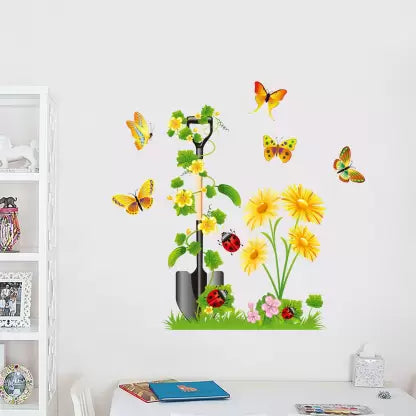 Wall Stickers Sunflowers in the Garden Nature Nursery Room Self Adhesive Sticker