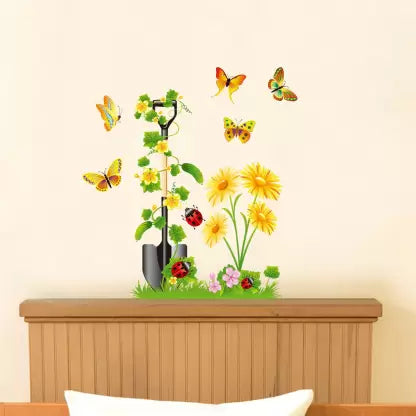 Wall Stickers Sunflowers in the Garden Nature Nursery Room Self Adhesive Sticker