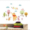 Studio Briana 90 cm Jungle Theme Pooh Bear, Piglet, Cat And Owl Artistic Wall Decal For Kids Room Self Adhesive Sticker